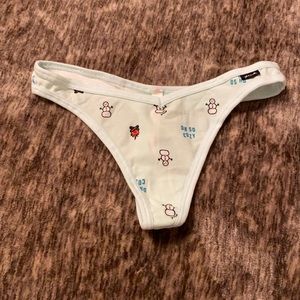 Victoria’s Secret Pink Snowman‎ Winter Christmas Panty Thong